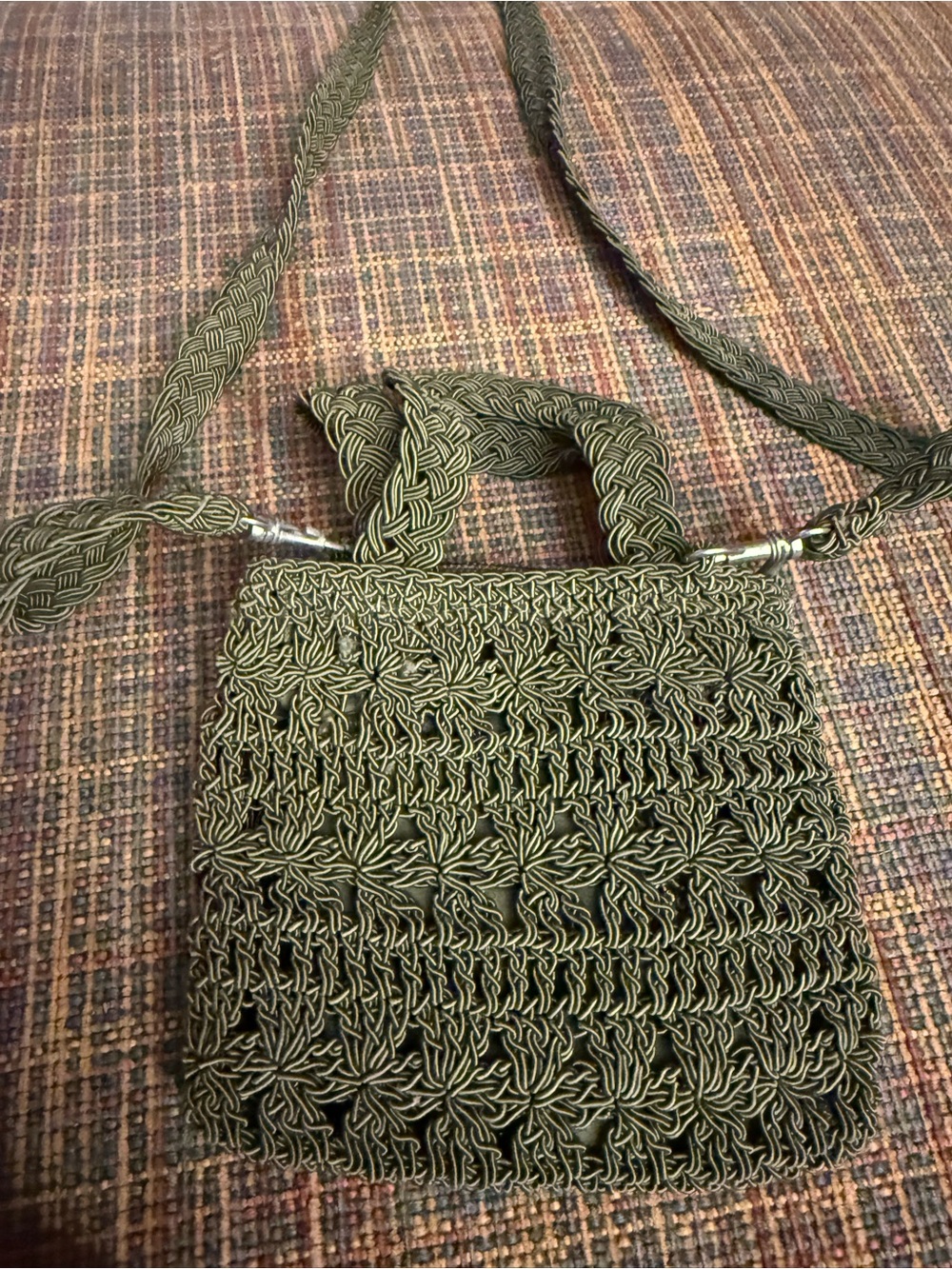 Crocheted braided Cord mini Crossbody — Sak Style